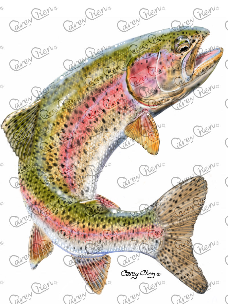 Short Sleeve Unisex T-Shirt – 'Trout 85' Original Art by Carey Chen