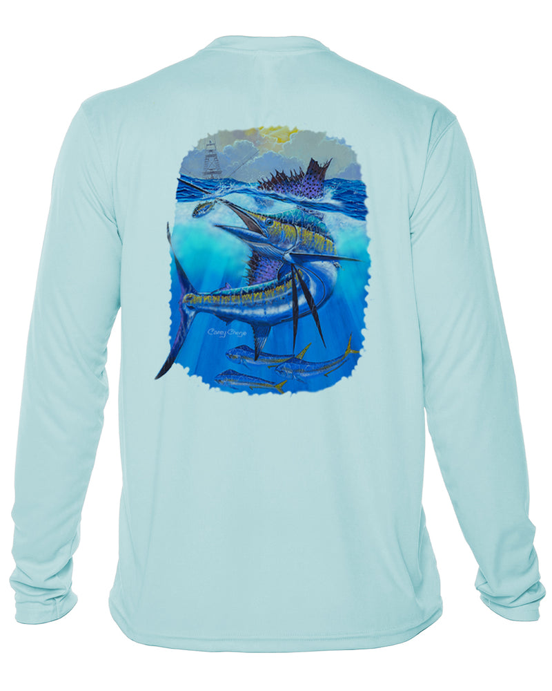 Youth Sailfish Performance Shirt – “Deep Blue Pursuit” by Carey Chen