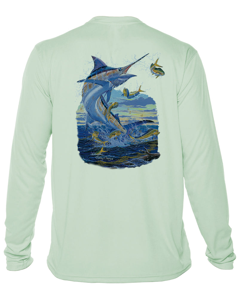 Men's Long Sleeve Offshore Fishing Shirt – “Horizon Hunt” by Carey Chen