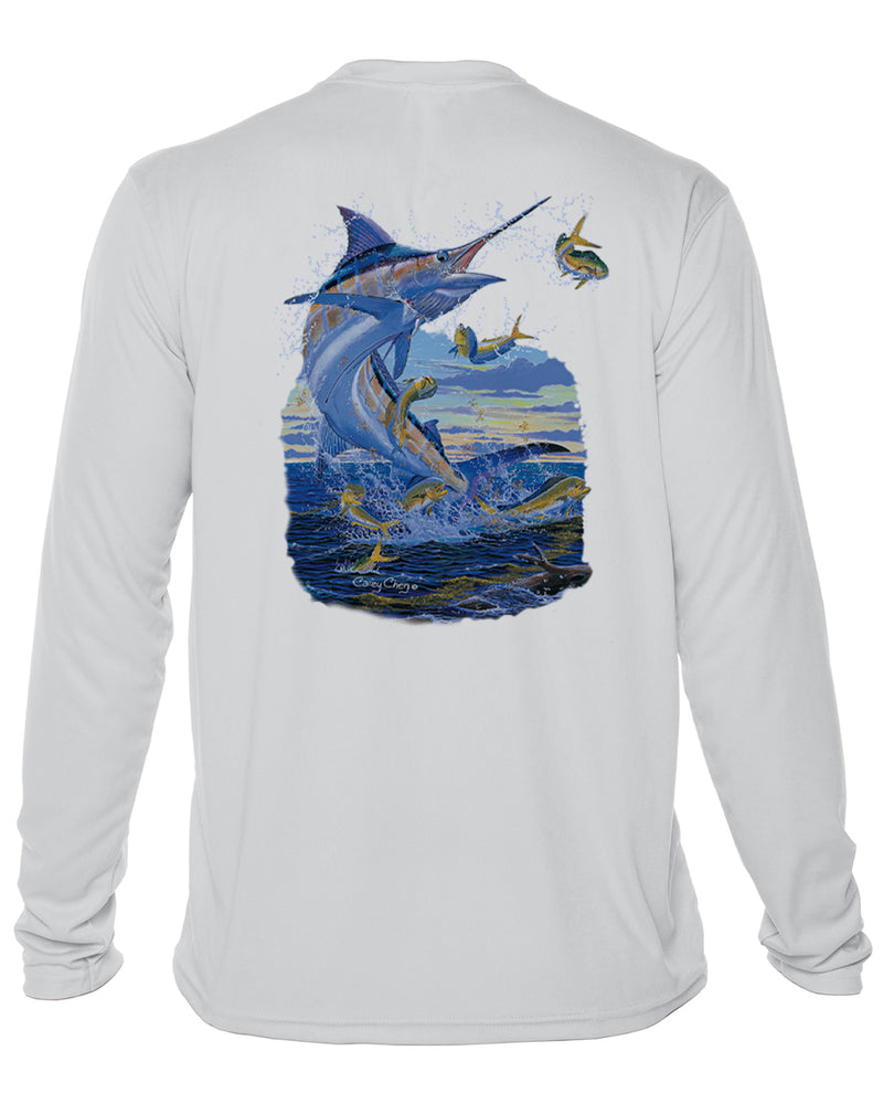 Men's Long Sleeve Offshore Fishing Shirt – “Horizon Hunt” by Carey Chen