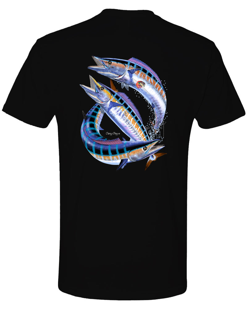 Short Sleeve Unisex T-Shirt – '3 Wahoo' Original Art by Carey Chen