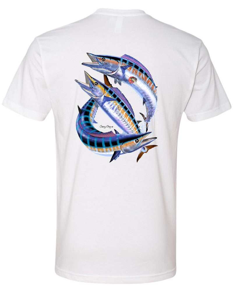 Short Sleeve Unisex T-Shirt – '3 Wahoo' Original Art by Carey Chen