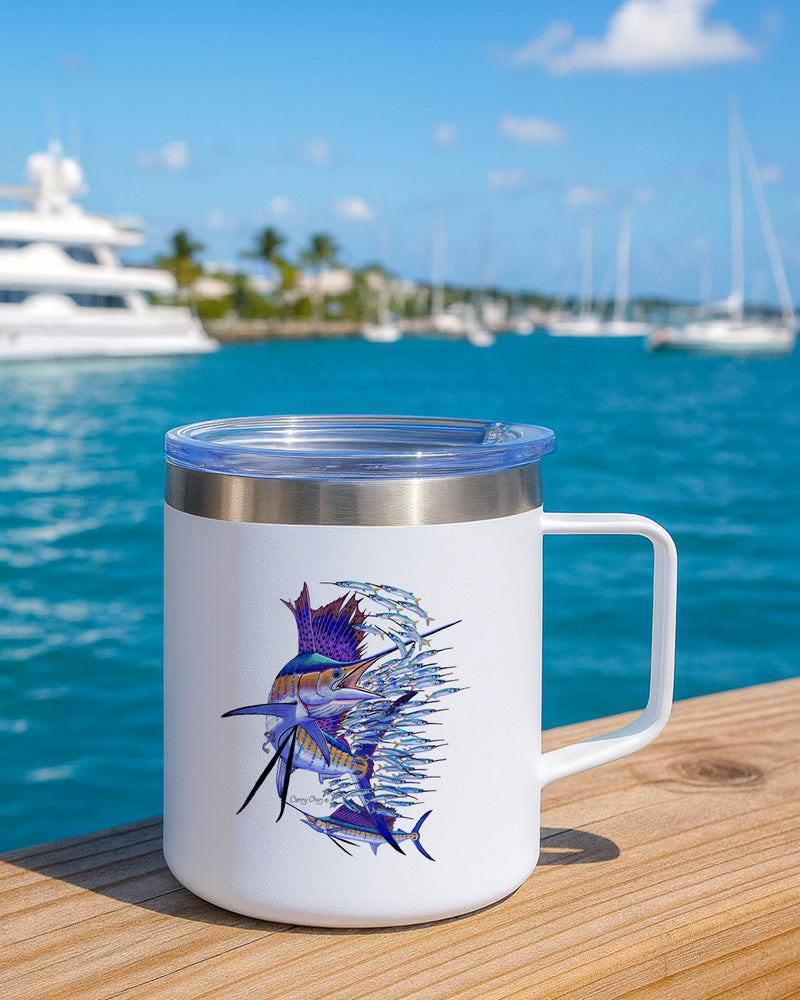 Sailfish Printed 10oz Insulated Stainless Steel Mug