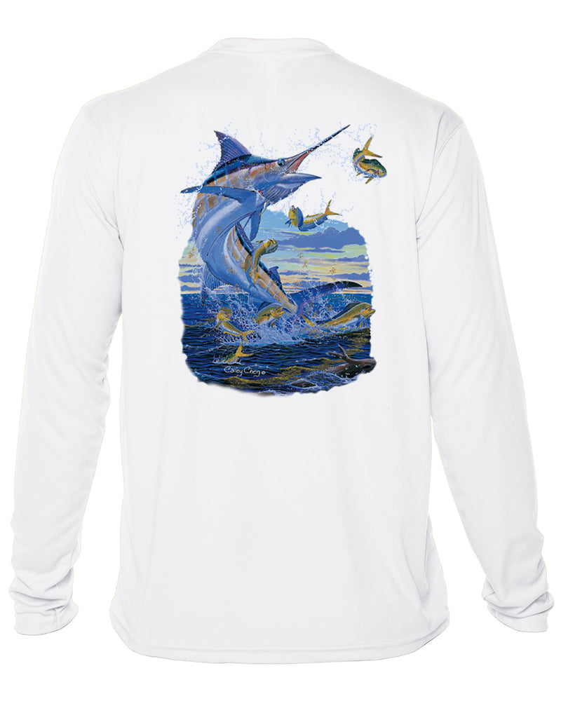 Men's Long Sleeve Offshore Fishing Shirt – “Horizon Hunt” by Carey Chen