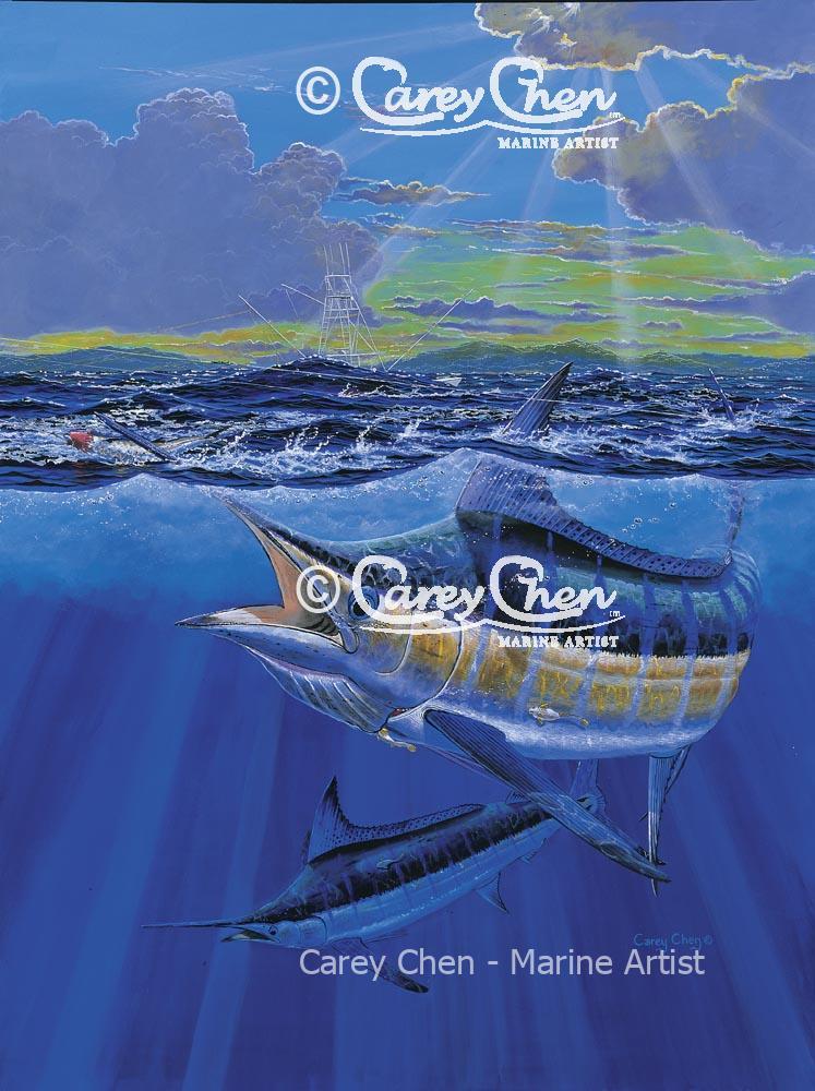 Blue Pitcher (Framed)