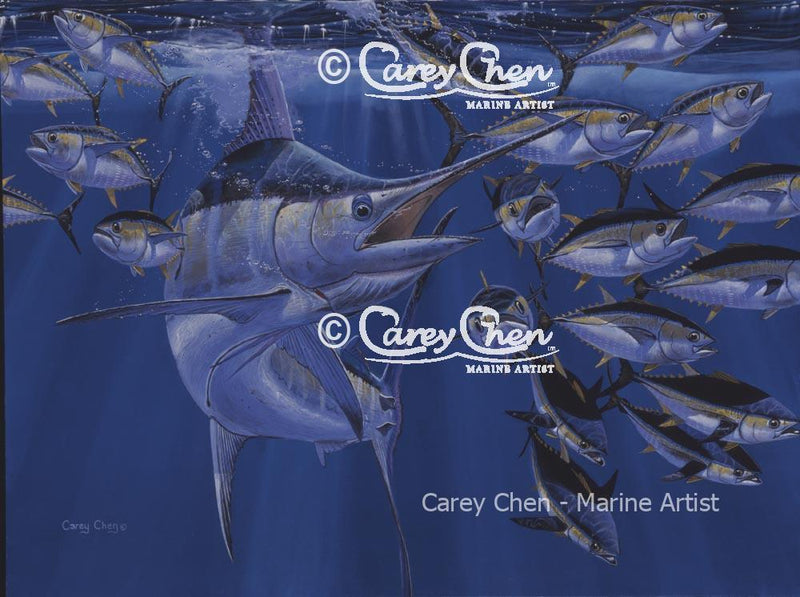 Blue Round Up (Framed)