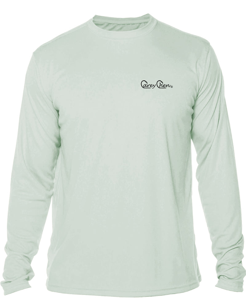 Men’s Long Sleeve Wahoo Performance Shirt – “Wahoo Whip” by Carey Chen