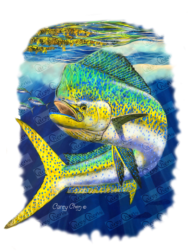 Youth Performance Shirt – "Mahi Ambush" by Carey Chen