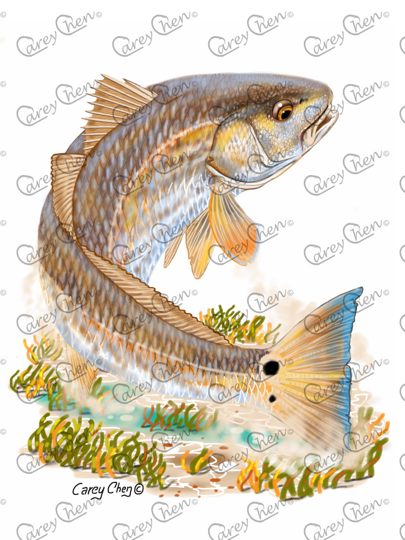 Short Sleeve Unisex T-Shirt – 'Red 83' Original Art by Carey Chen