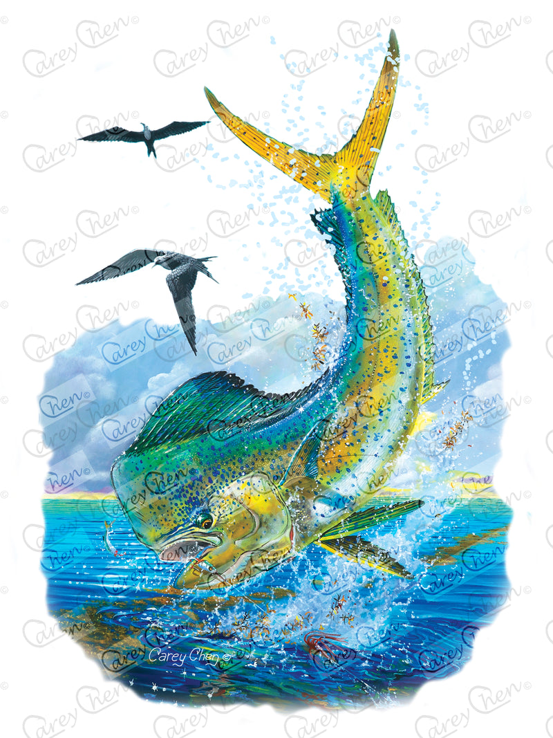 Women's Long Sleeve  Mahi Performance Shirt – “Mahi Tightliner” by Carey Chen