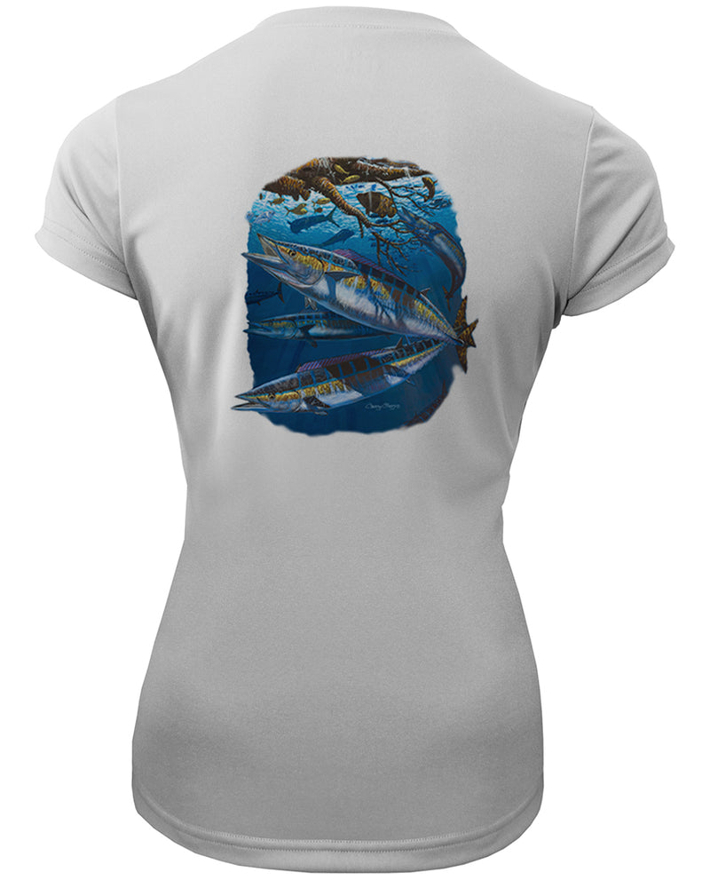 Women's Short Sleeve 'Wahoo Whip' V-Neck Shirt