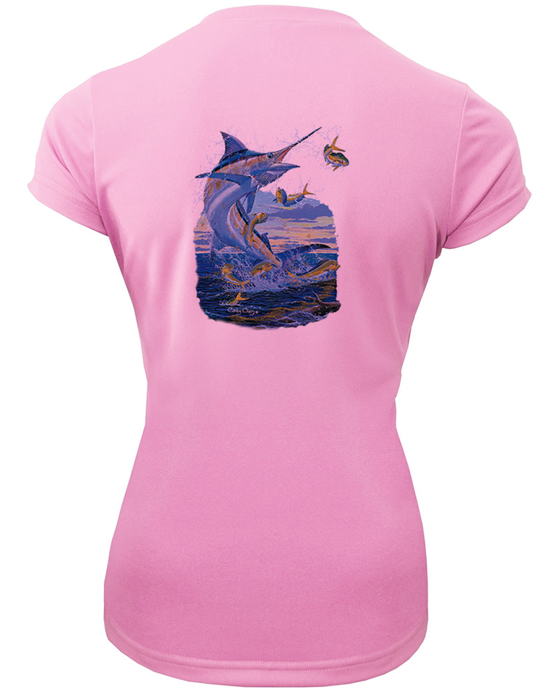 Women's Short Sleeve 'Horizon Hunt' V-Neck Shirt