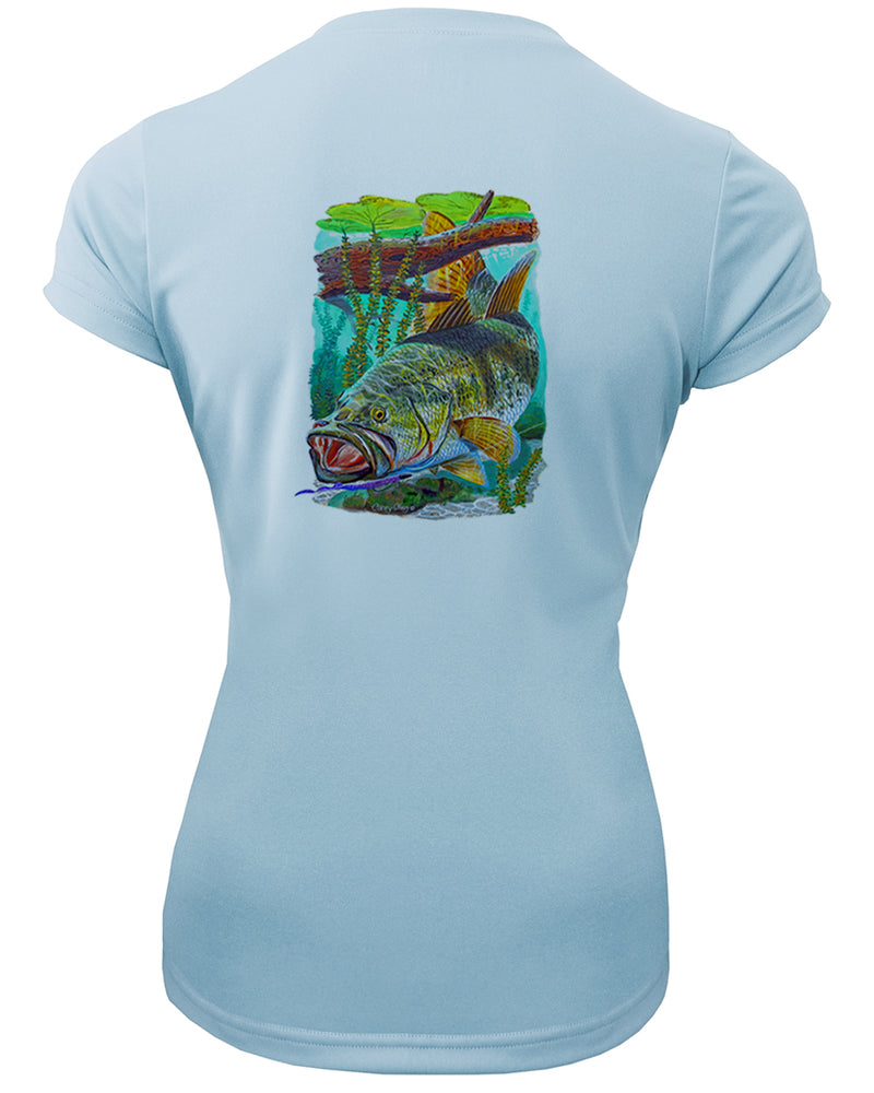 Women's Short Sleeve 'Bass' V-Neck Shirt