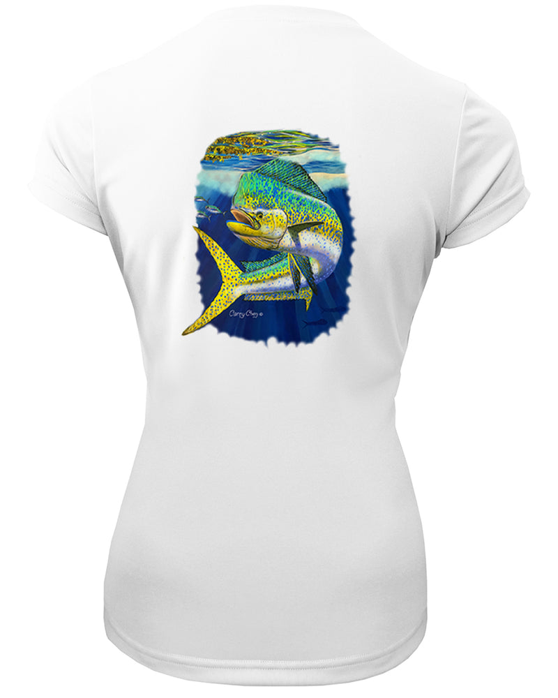 Women's Short Sleeve 'Mahi Ambush' V-Neck Shirt