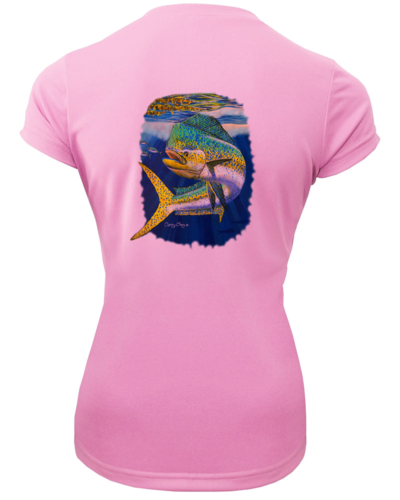 Women's Short Sleeve 'Mahi Ambush' V-Neck Shirt