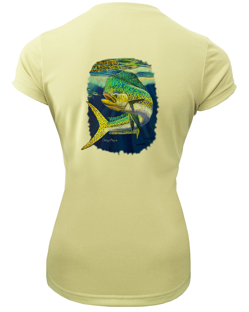 Women's Short Sleeve 'Mahi Ambush' V-Neck Shirt