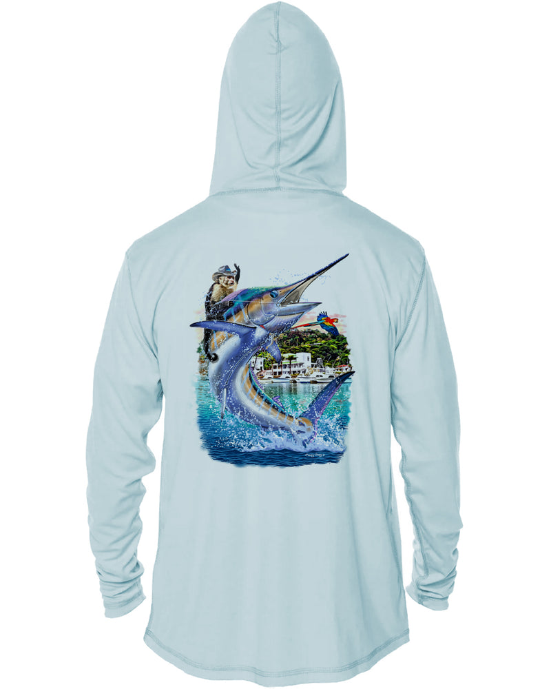 Hooded Dri Fit Shirt • Cost Rica Marlin