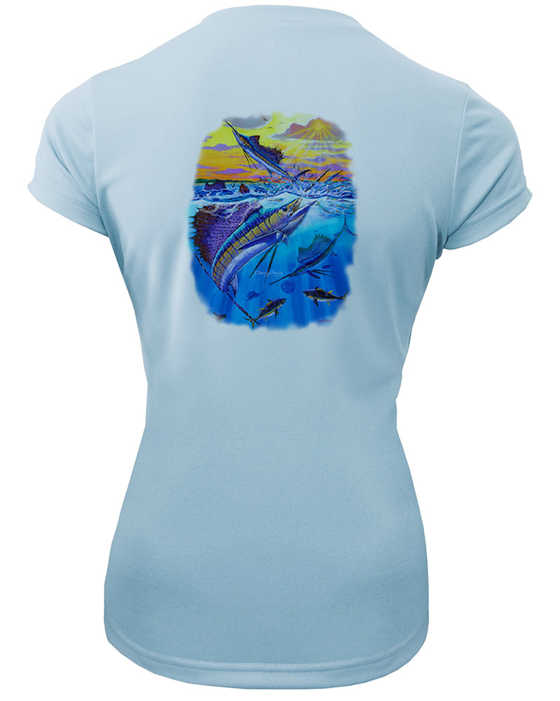 Women's Short Sleeve 'Offshore Glory' V-Neck Shirt