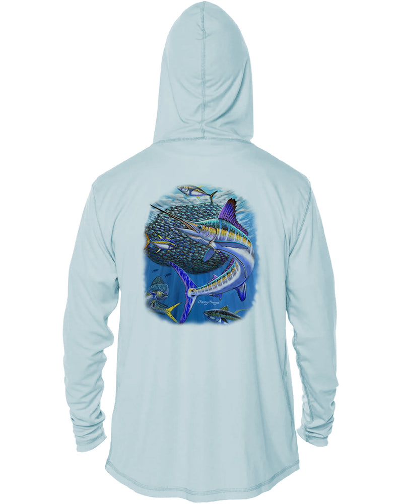 Hooded Dri Fit Shirt • Bait Ball Frenzy