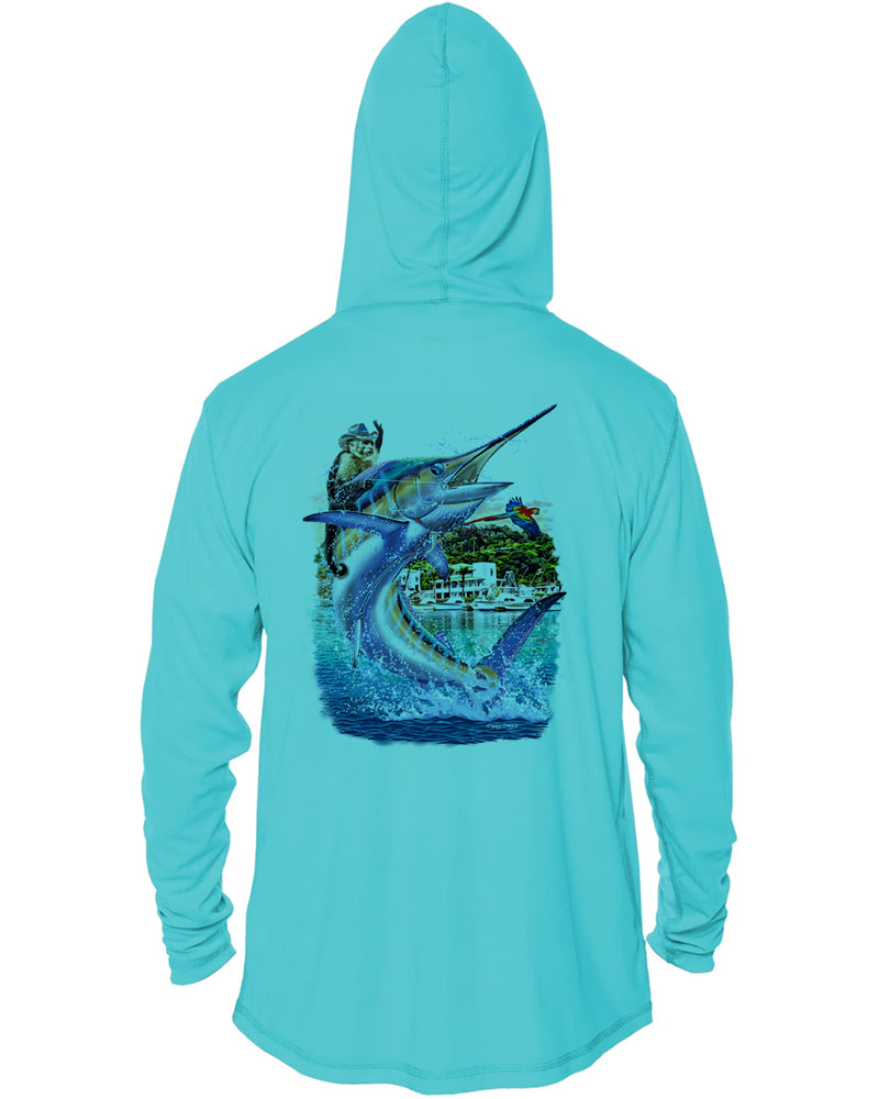 Hooded Dri Fit Shirt • Cost Rica Marlin