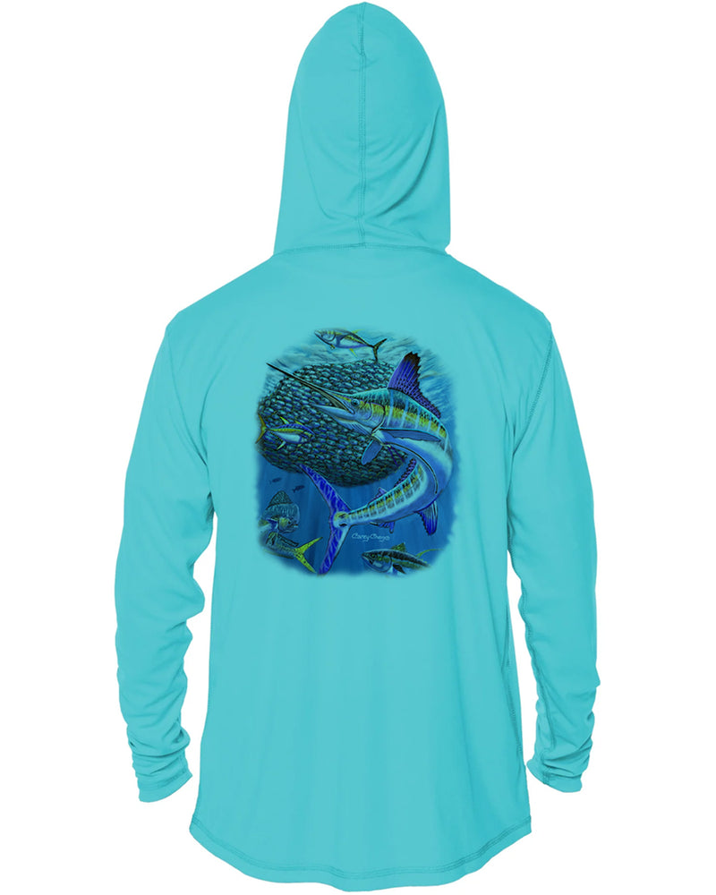 Hooded Dri Fit Shirt • Bait Ball Frenzy