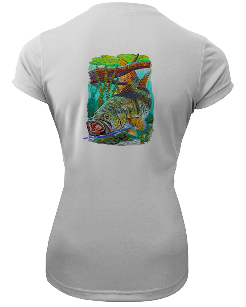 Women's Short Sleeve 'Bass' V-Neck Shirt