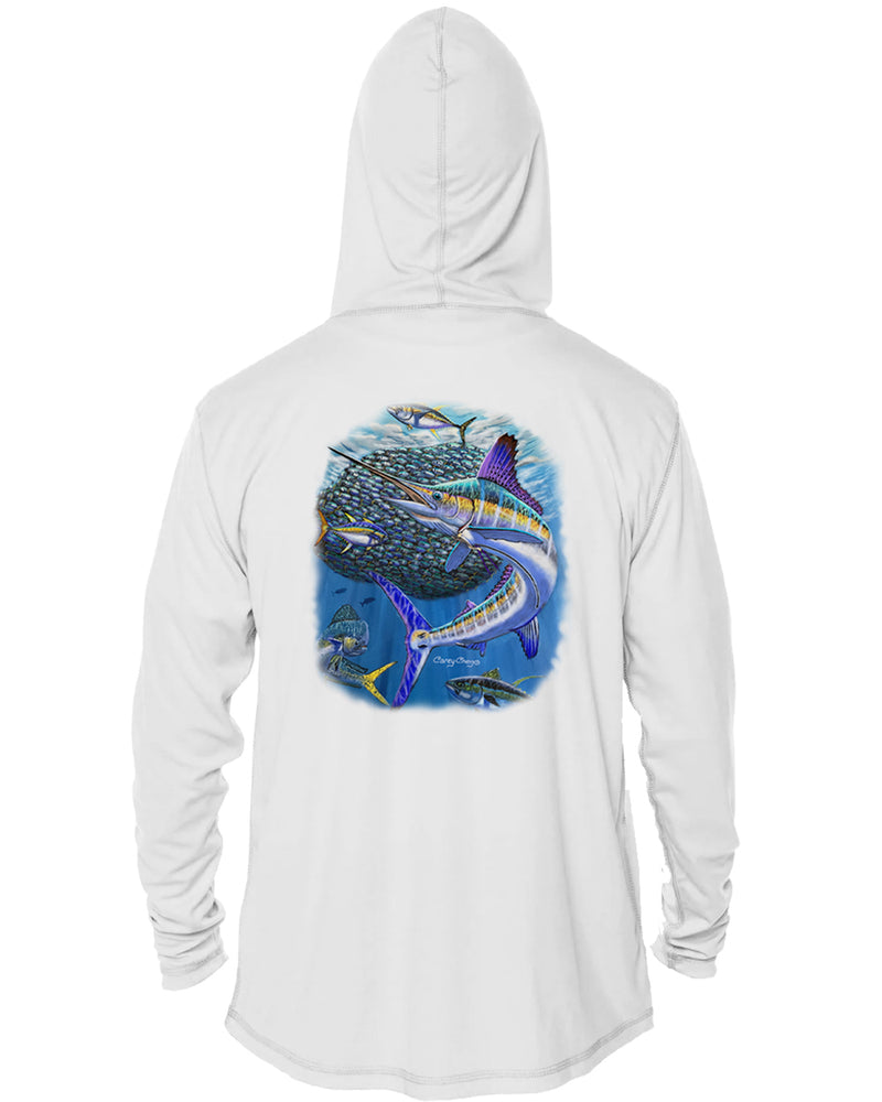 Hooded Dri Fit Shirt • Bait Ball Frenzy