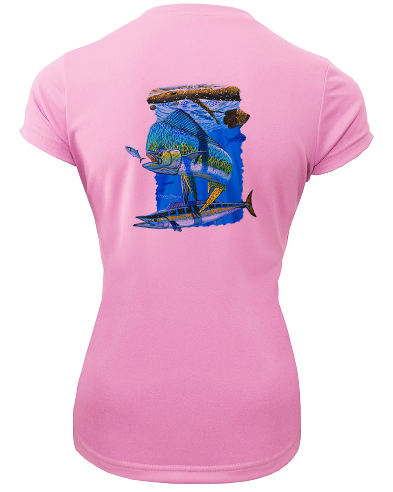 Women's Short Sleeve 'Mangrove Mahi' V-Neck Shirt