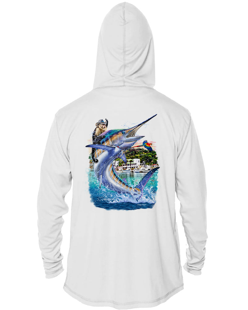 Hooded Dri Fit Shirt • Cost Rica Marlin