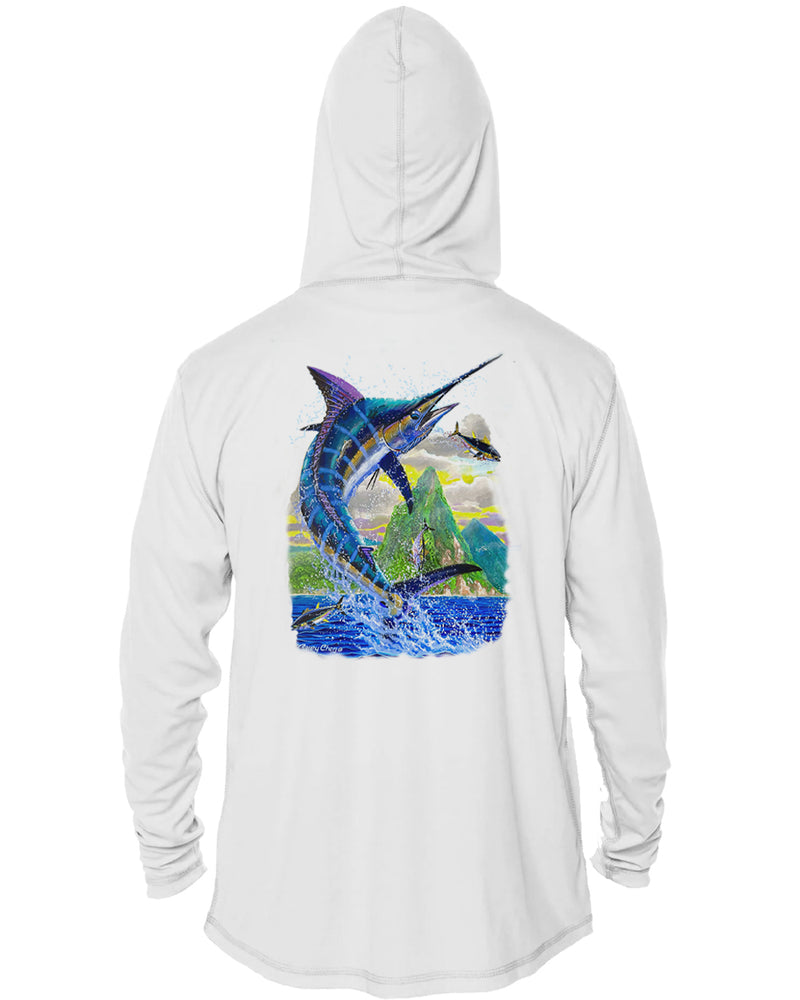 Hooded Dri Fit Shirt • Ocean Royalty