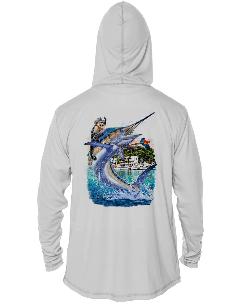 Hooded Dri Fit Shirt • Cost Rica Marlin
