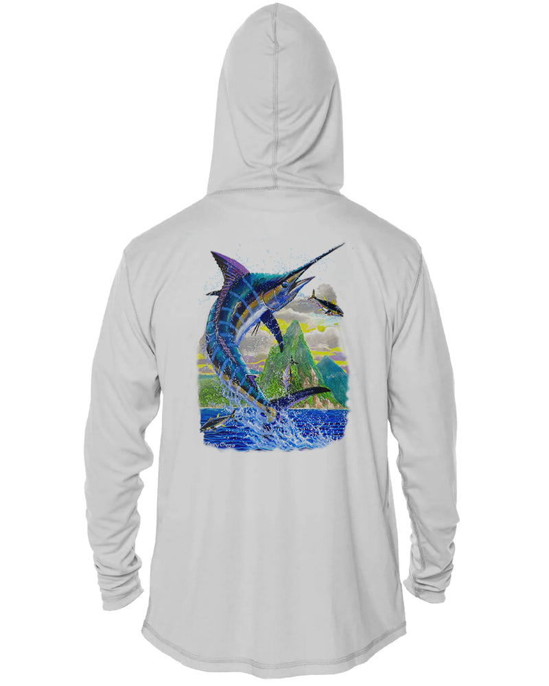 Hooded Dri Fit Shirt • Ocean Royalty
