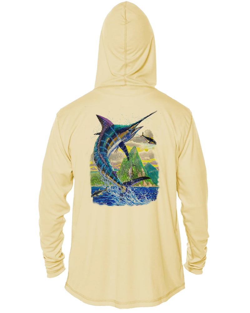 Hooded Dri Fit Shirt • Ocean Royalty