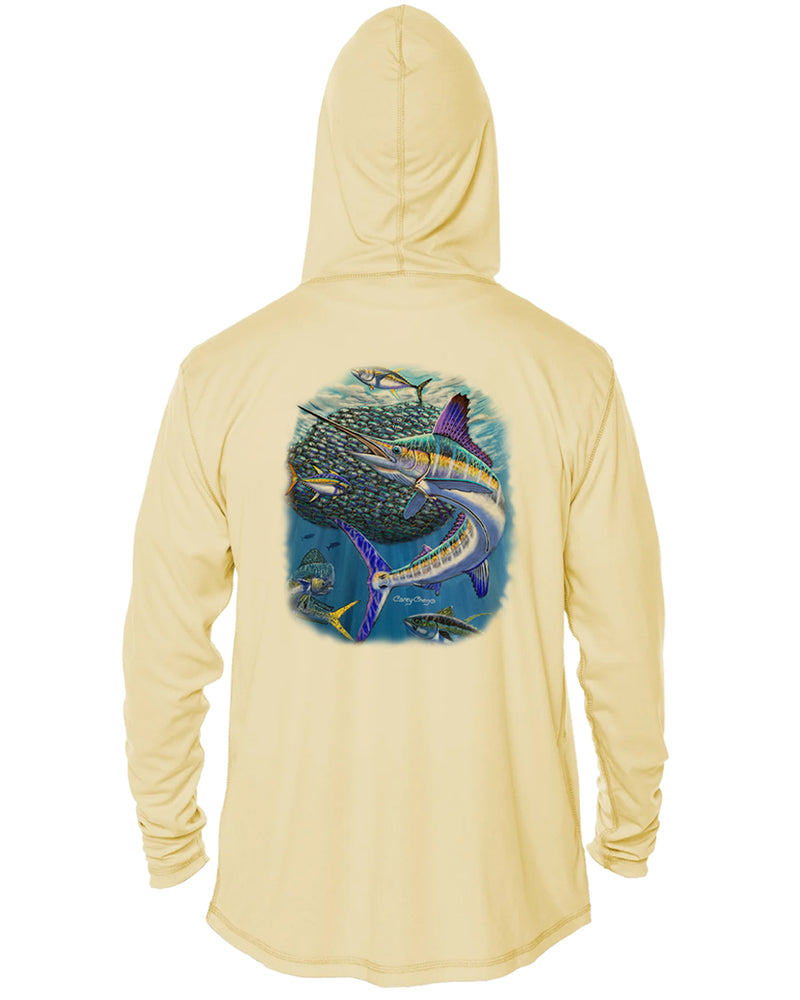 Hooded Dri Fit Shirt • Bait Ball Frenzy