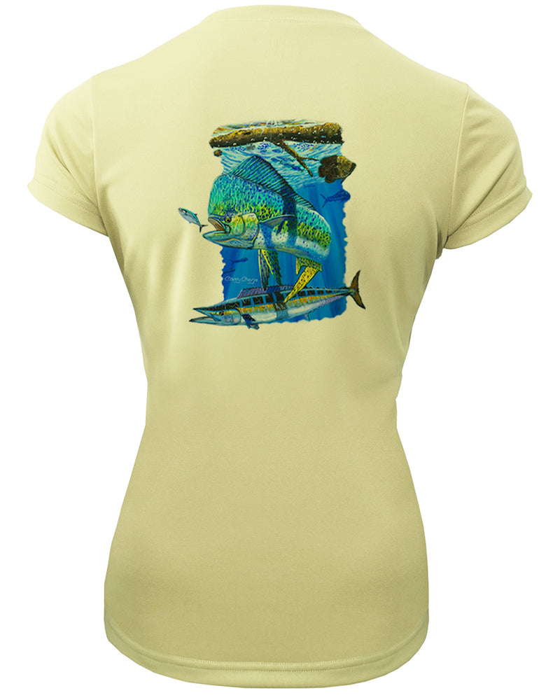 Women's Short Sleeve 'Mangrove Mahi' V-Neck Shirt