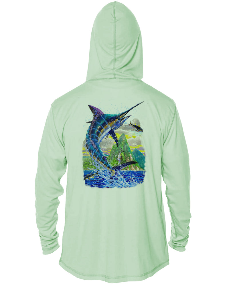 Hooded Dri Fit Shirt • Ocean Royalty