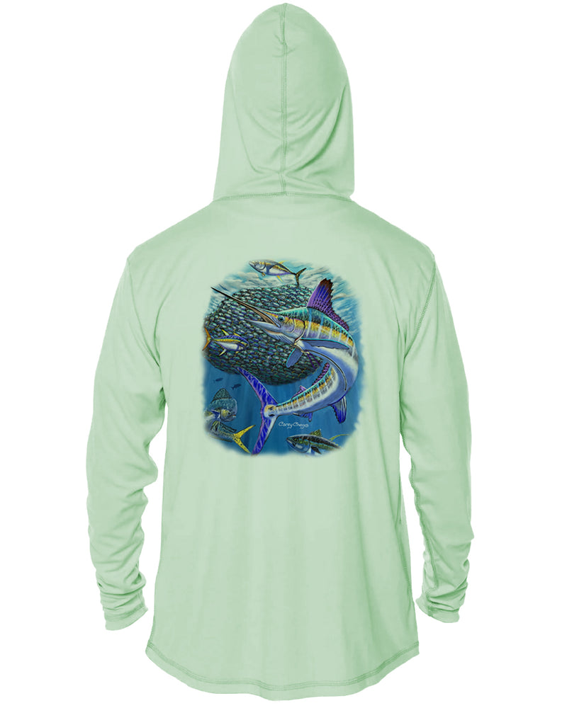 Hooded Dri Fit Shirt • Bait Ball Frenzy