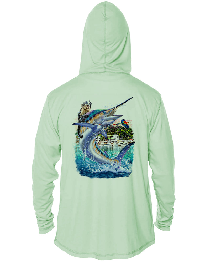Hooded Dri Fit Shirt • Cost Rica Marlin