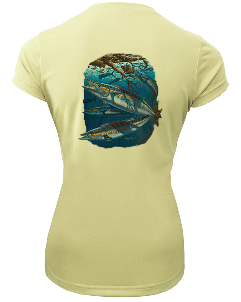 Women's Short Sleeve 'Wahoo Whip' V-Neck Shirt