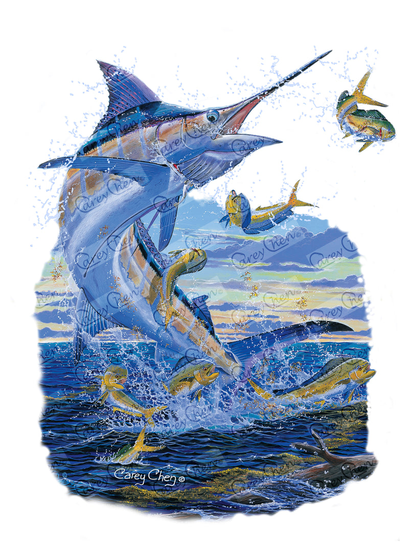 Women's Short Sleeve Offshore Fishing Shirt – “Horizon Hunt” by Carey Chen