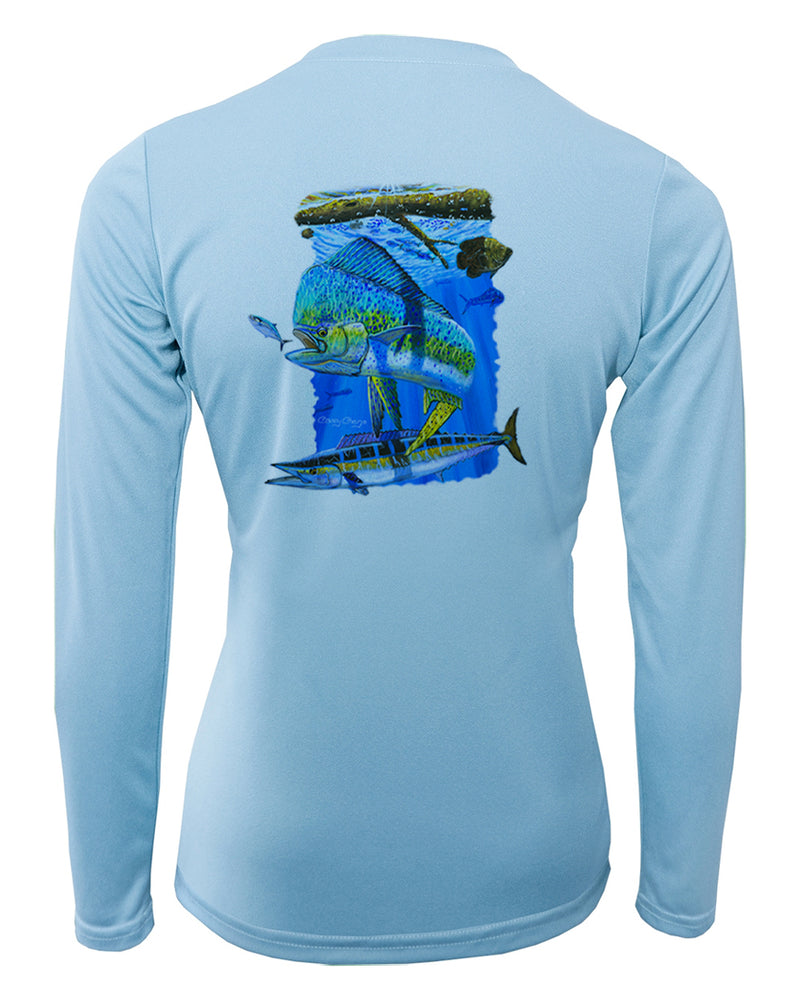 Women's Long Sleeve V-Neck Shirt - Mangrove Mahi