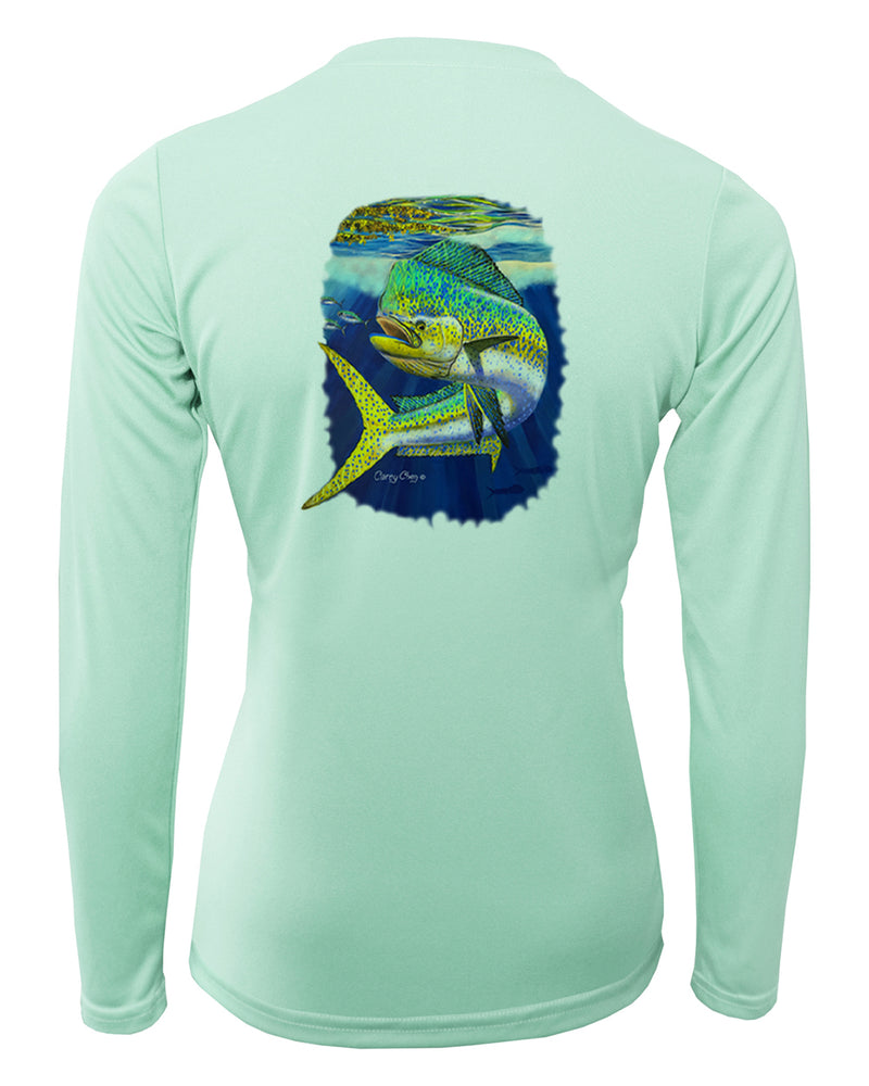 Women's Long Sleeve V-Neck Shirt - Mahi Ambush