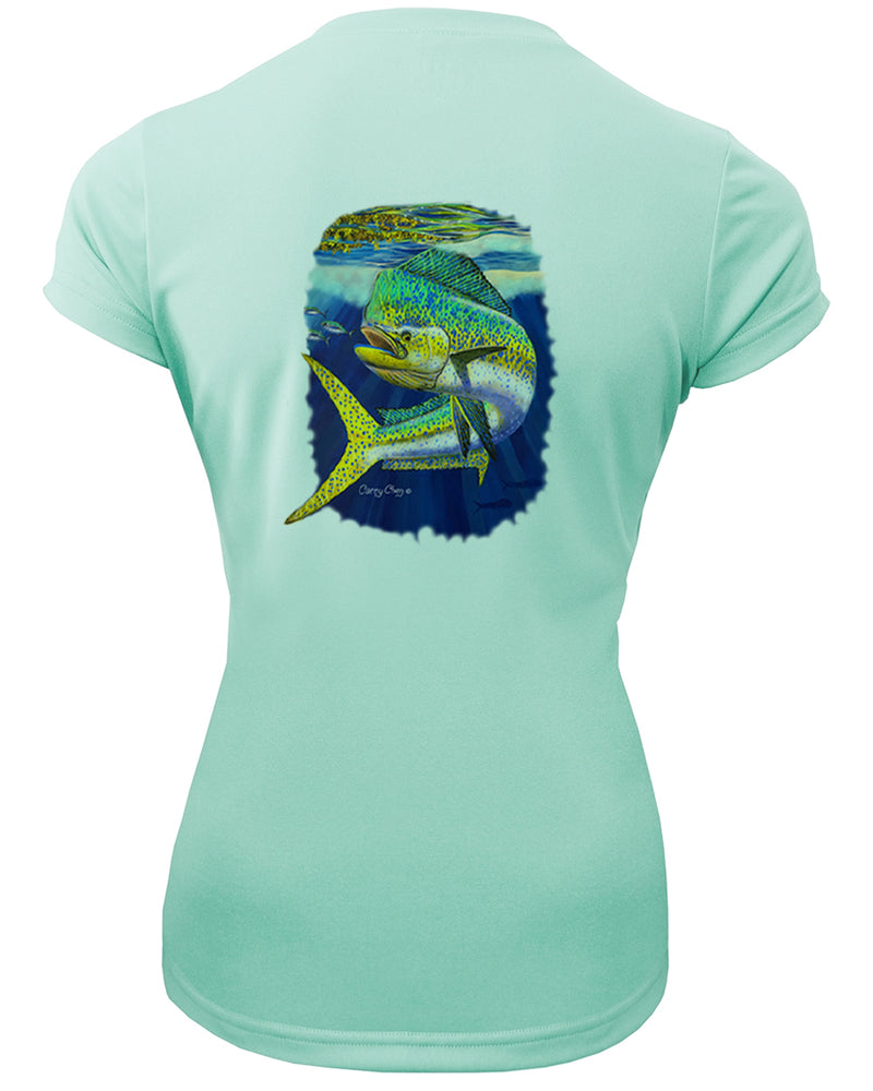 Women's Short Sleeve 'Mahi Ambush' V-Neck Shirt