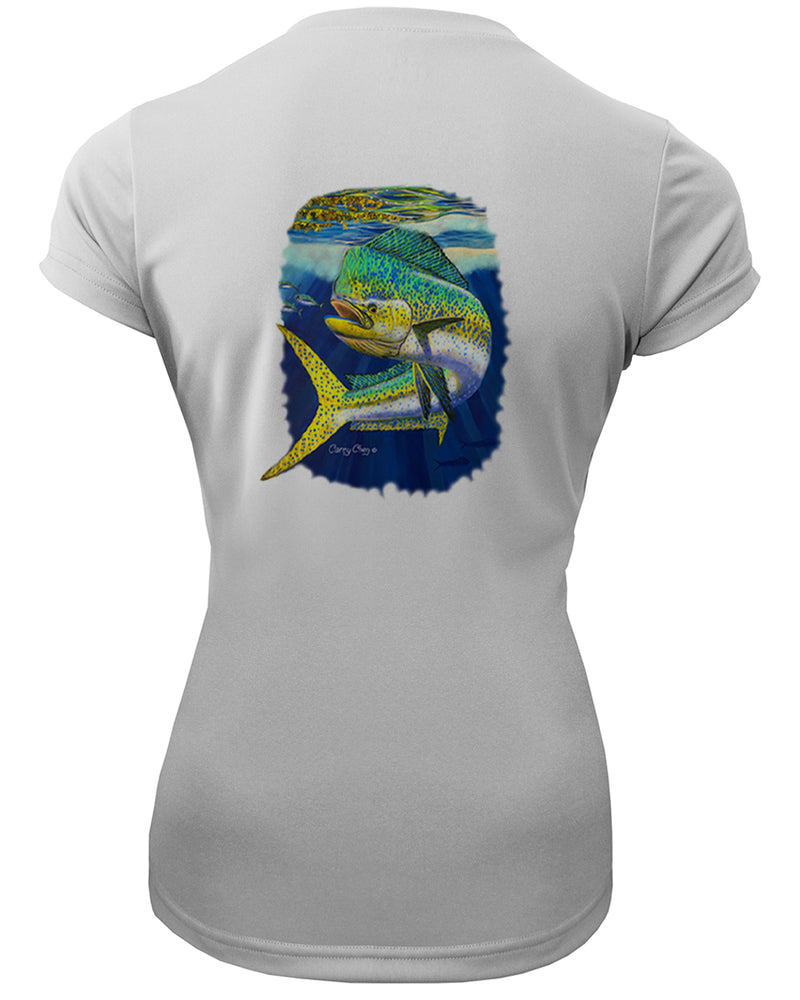 Women's Short Sleeve 'Mahi Ambush' V-Neck Shirt