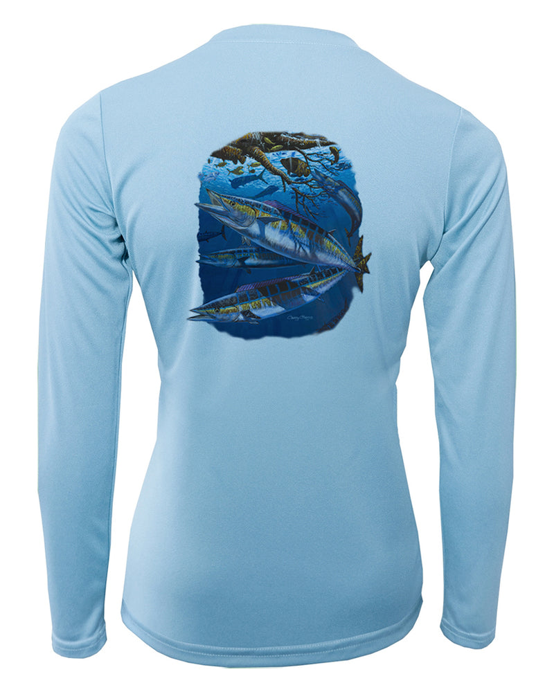 Women's Long Sleeve V-Neck Shirt - Wahoo Whip