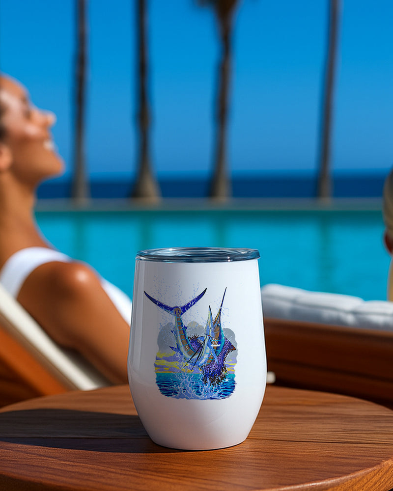 Sailfish Leap 12oz Stainless Steel Wine Tumbler