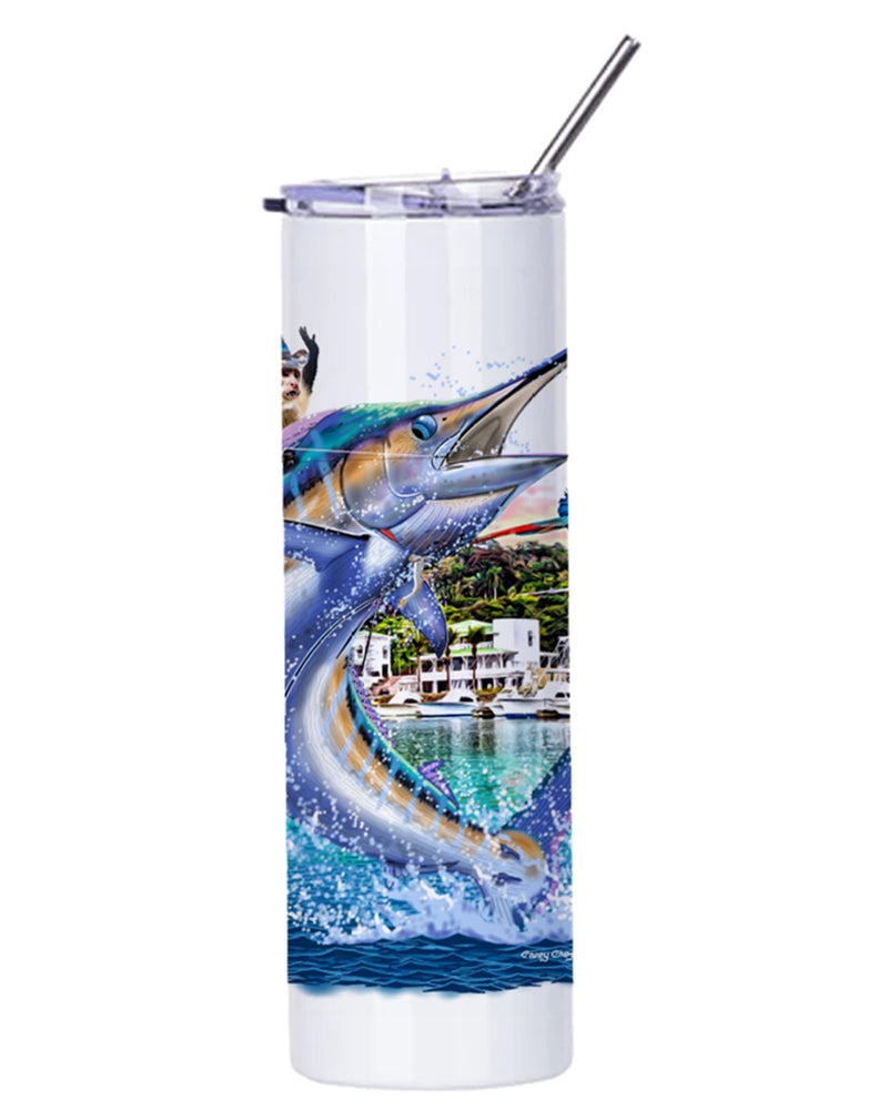 Cost Rica Marlin Printed 20 oz Skinny Tumbler