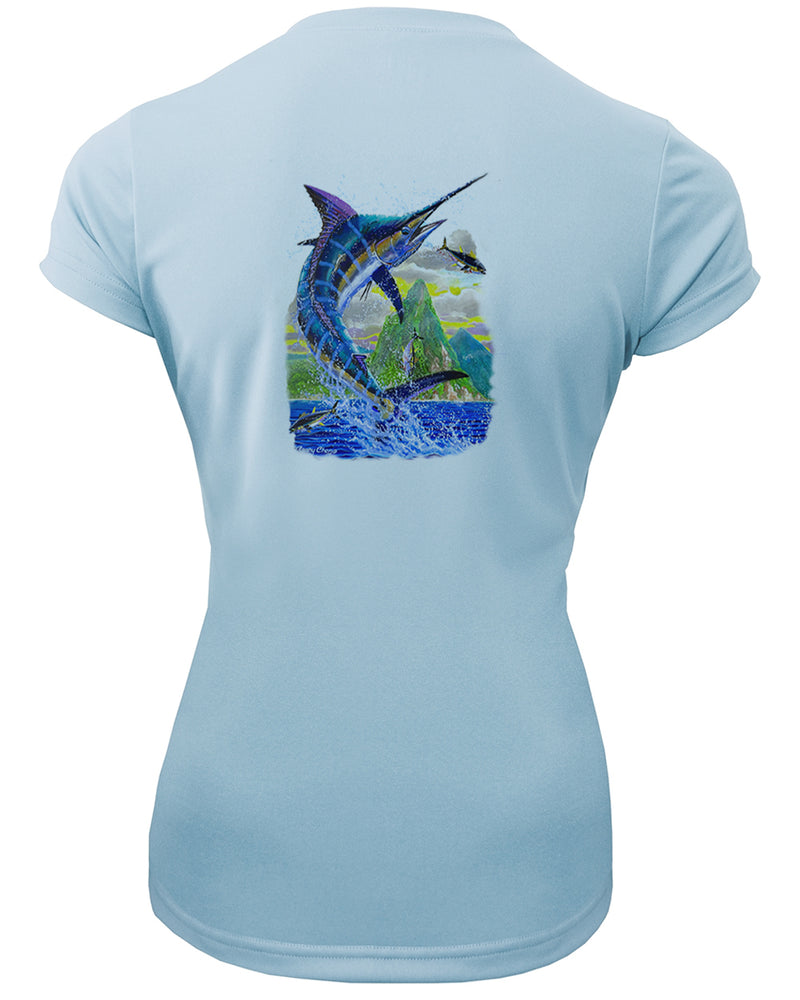 Women's Short Sleeve 'Ocean Royalty' V-Neck Shirt