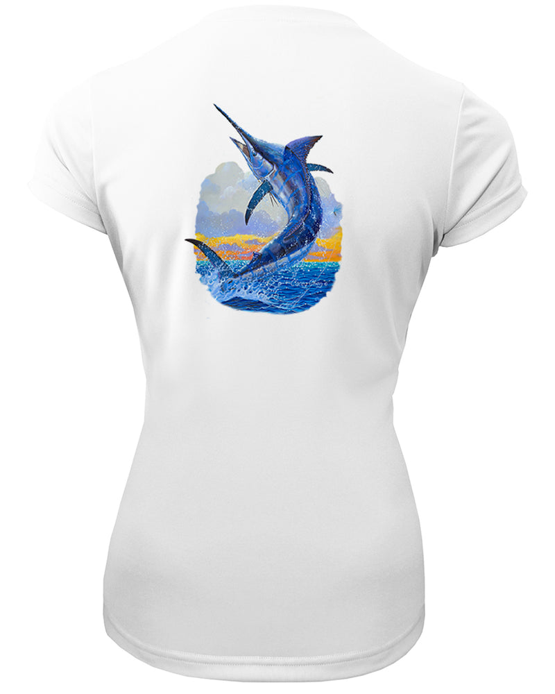 Women's Short Sleeve 'Sunset Hookup' V-Neck Shirt