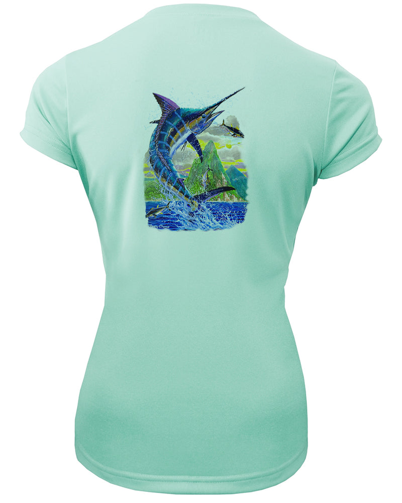 Women's Short Sleeve 'Ocean Royalty' V-Neck Shirt